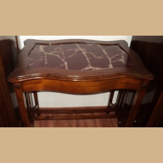 tavolino mosso antico restaurato alt 80 lun 80 pro 53